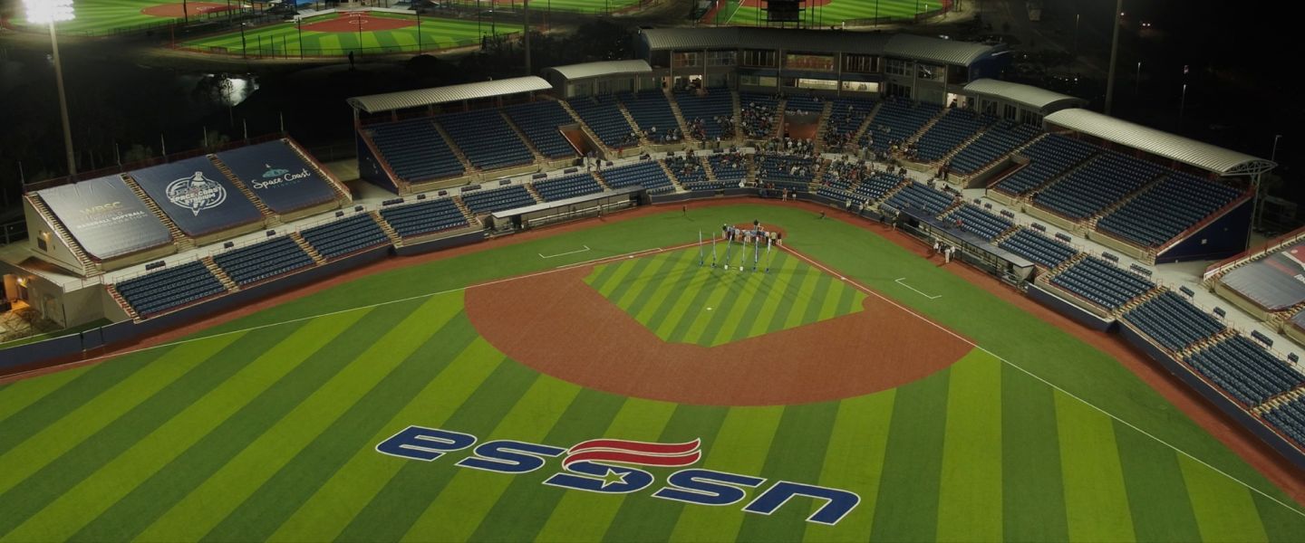 Space Coast Stadium under the lights